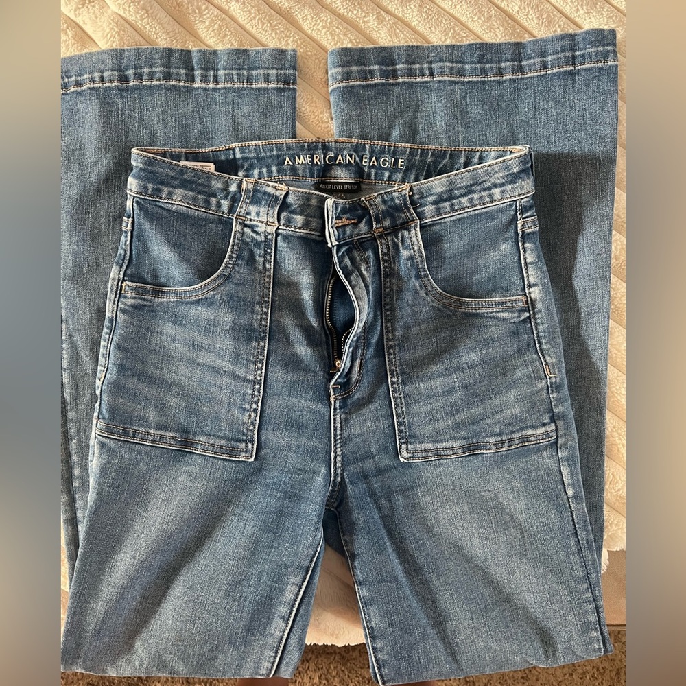 American Eagle Super High Rise Flare Jeans